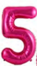 [NU-RMF-5] Globos Rosado Números de 32 pulgadas