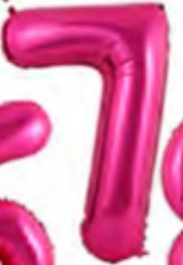 [NU-RMF-7] Globos Rosado Números de 32 pulgadas